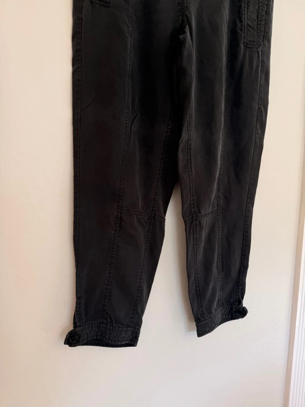 Eileen Fisher Black Tencel Pants XS Cropped Pull On Casual